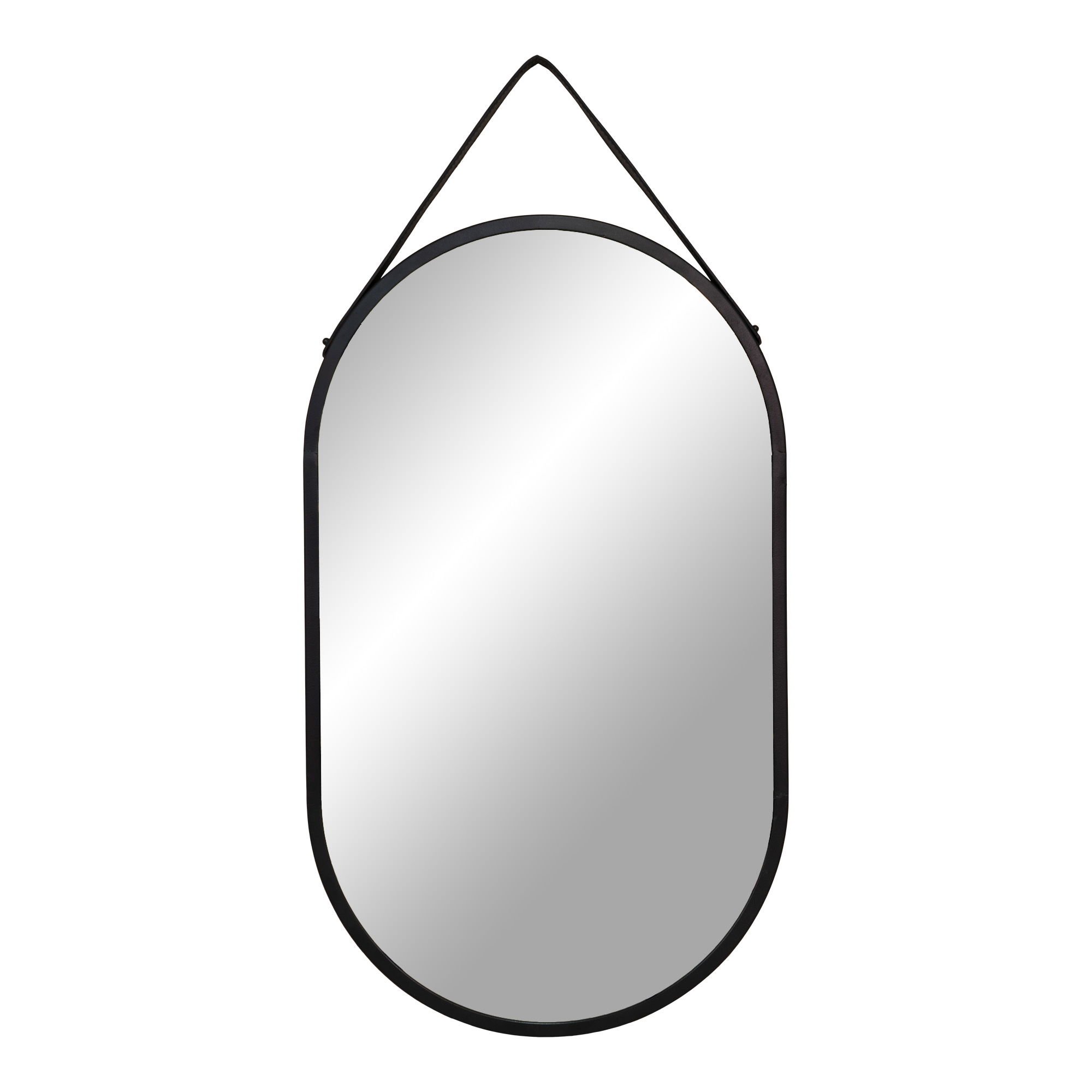 Trapani peegel, teras/kunstnahk, must, 35×60 cm Esik ja Garderoob Trapani peegel, teras/kunstnahk, must, 35×60 cm Esik ja Garderoob