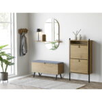 Barco peegel riiuliga, tammepuu imitatsioon, 92x15x94,5 cm Esik ja Garderoob