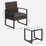 Aiatoolid ja laud 57.5x53x76cm hall, must Aiamööbli komplektid