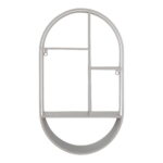 Feira seinariiul, ovaalne, teras, külm hall, 35x15x60 cm Elutoamööbel