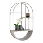 Feira seinariiul, ovaalne, teras, külm hall, 35x15x60 cm Elutoamööbel