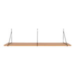 Chiba seinariiul, saarevineer, must terasraam, 120×29 cm Elutoamööbel