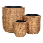 Hanoi lillepott, vesihüatsint, naturaalne, 3 tk komplekt Esik ja Garderoob Homewell 4