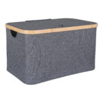Noto korv, bambus/tekstiil, tumehall, 30x45x25 cm Esik ja Garderoob Homewell 6