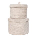 Sebali korvid, puuvillased, beežid, 2 tk komplekt Esik ja Garderoob