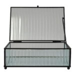 Santorini karp, klaas/metall, must, 20x13x7 cm Sisustus