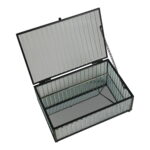 Santorini karp, klaas/metall, must, 20x13x7 cm Sisustus