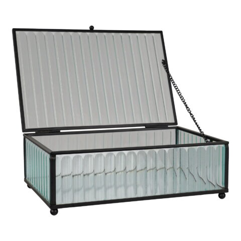 Santorini karp, klaas/metall, must, 20x13x7 cm Sisustus