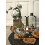 San Marino veepiisk, tiikpuu/klaasid, naturaalne, kõrgus 50 cm Sisustus