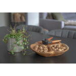 Nola kauss, tiikpuu, naturaalne, ø30×5 cm Sisustus