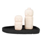 Salv kandik, tsement, must, 26,5x26x2 cm Sisustus