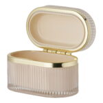 Armastuse klaaskarp, nude/messing, 13,5x8x9 cm Sisustus