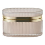 Armastuse klaaskarp, nude/messing, 13,5x8x9 cm Sisustus