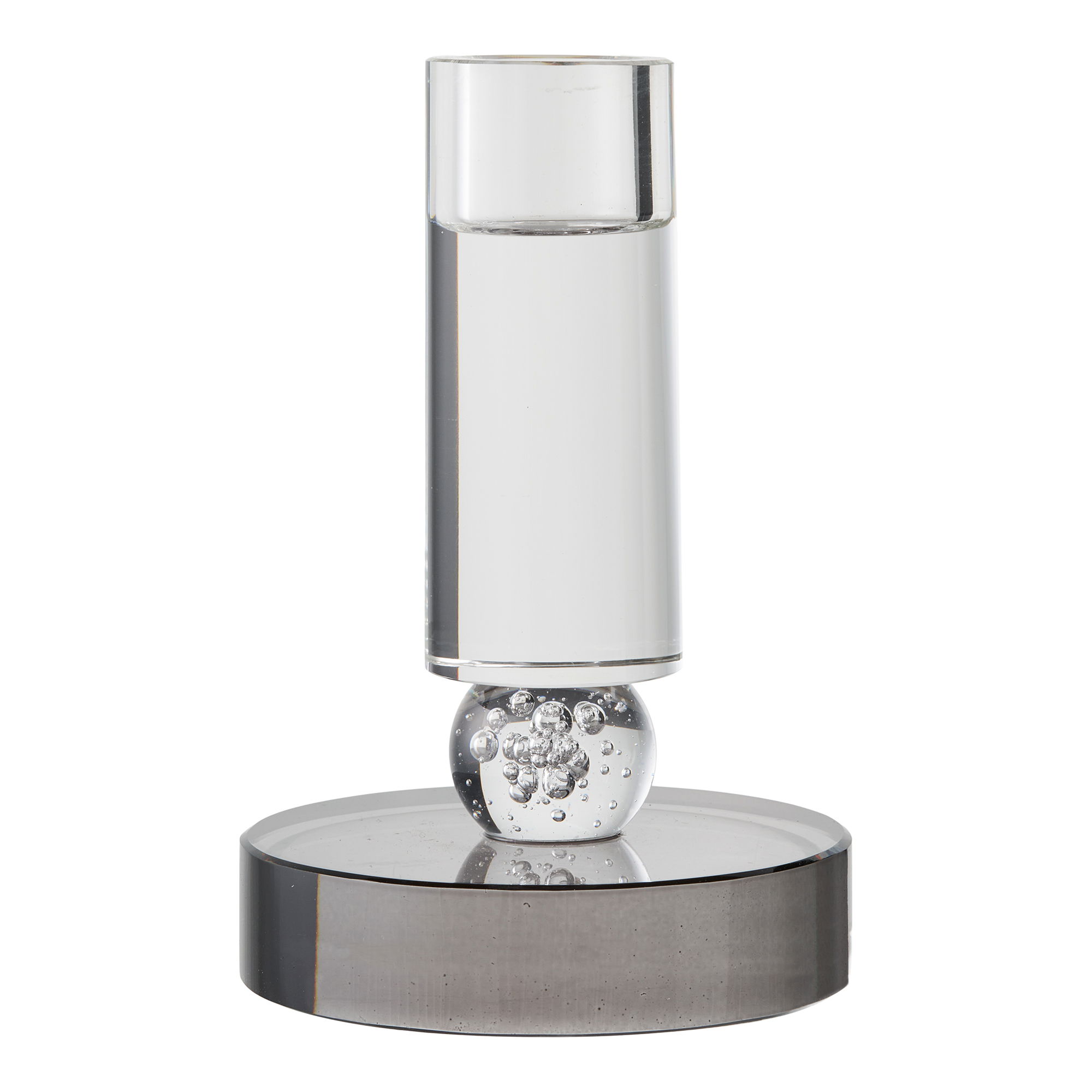 Küünlahoidja küünlajalg, klaas, hall/valge, ø9×13 cm Sisustus Küünlahoidja küünlajalg, klaas, hall/valge, ø9×13 cm Sisustus