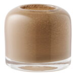 Küünlahoidja küünlajalg, suupuhutud klaasist, pruun, ø8×7,5 cm Sisustus