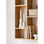 Küünlahoidja küünlajalg, lubjakivi, valge, 2 tk komplekt Sisustus