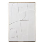 Madeline’i reljeefne seinakaunistus, lõuend, valge, nr 1, 60×90 cm Sisustus