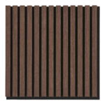 Akustiline akustiline paneel, puiduspoon, pähklipuu, pähklipuu imitatsioon, 520x520x22 mm Sisustus