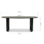 Söögilaud 200 cm MARIS ovaalne saarespoon Söögilauad Homewell 12