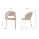 Tool MORES beežid/kuldsed jalad Söögilauatoolid, taburetid, pingid Homewell 17