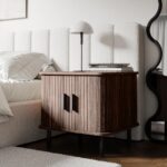 Öökapp EPIQUE ümar lamellid tume pähklipuit Magamistuba Homewell 9