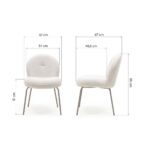 Polsterdatud tool MIRANDO helebeež ümarad vormid Söögilauatoolid, taburetid, pingid Homewell 18