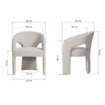 Polsterdatud tool NAURINE beež ja kreemikas Söögilauatoolid, taburetid, pingid Homewell 12