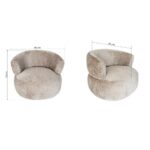 Beež pöördtool CORNEL ümarad kujundid Söögilauatoolid, taburetid, pingid Homewell 6