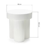 Kohvilaud 45 cm RIGATO ümmargune valge sooneline Elutoamööbel Homewell 14