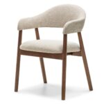 Polsterdatud tool LARIS beež bouclé/pähklipuu 2tk Söögilauatoolid, taburetid, pingid Homewell 13