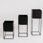 Lillepott PALMUS METALL 80x35x35 must Sisustus Homewell 9