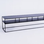 TV-alus RTV laud TENSIO 2korruseline metall 200×45 must Elutoamööbel Homewell 6