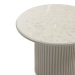 Kohvilaud 60 cm ASTI ümmargune hall lamellid marmordekoor Elutoamööbel Homewell 12