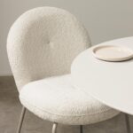 Polsterdatud tool MIRANDO helebeež ümarad vormid Söögilauatoolid, taburetid, pingid Homewell 17