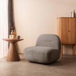 Tugitool BOCHIC pöörleva jalaga pruunikashall Elutoamööbel Homewell 20