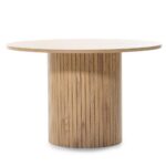 Söögilaud 120 cm UNANIME ümmargune liistudega tamm Söögilauad Homewell 8