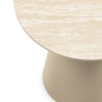 Kohvilaud Diivanilaud 60 cm OREZ ümmargune beež travertiini imitatsioon Elutoamööbel Homewell 10