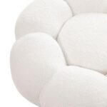 Pouf PERLE valge bouclé ümarad vormid Tumbad, kanapeed ja kott-toolid Homewell 11