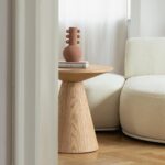 Kohvilaud Abilaud ORB 60 cm ümmargune naturaalne tammevineer Elutoamööbel Homewell 9
