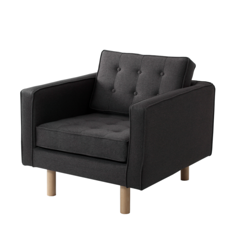 Tugitool TOPIC WOOD Süsinik (et95) Naturaalne Elutoamööbel