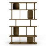 Kõrge ümar riiul SALA espressopruun Mööbel Homewell 10