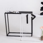 Konsoollaud Konsool JULITA METAL 921F must Elutoamööbel Homewell 8
