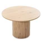 Söögilaud 120 cm UNANIME ümmargune liistudega tamm Söögilauad Homewell 10