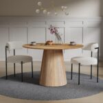 Ümmargune puidust söögilaud MARIEL Söögilauad Homewell 10