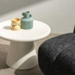 Kohvilaud 60 cm METER ümmargune ecru mikrotsement Elutoamööbel Homewell 9