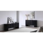 TV-alus NOIR must sooneline paagutatud Elutoamööbel Homewell 12
