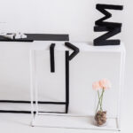 Konsoollaud Konsool JULITA METAL 921F valge Elutoamööbel Homewell 7