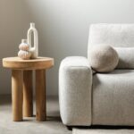 Kohvilaud Abilaud 50 cm LUNGO ümmargune mangopuit ümarad kujundid Elutoamööbel Homewell 11