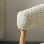Polsterdatud tool/tugitool MUE helebeež/tammepuit ümar Elutoamööbel Homewell 17