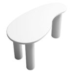 Konsoollaud Kirjutuslaud/konsool 140 cm MOLYA valge ümarad kujundid Elutoamööbel Homewell 13